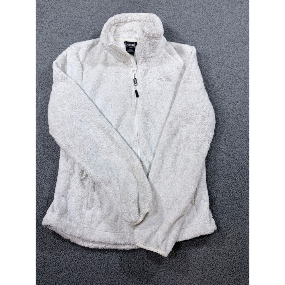 The North Face Jacket Womens S White Osito Fleece Full Zip Mock Neck Soft 8295